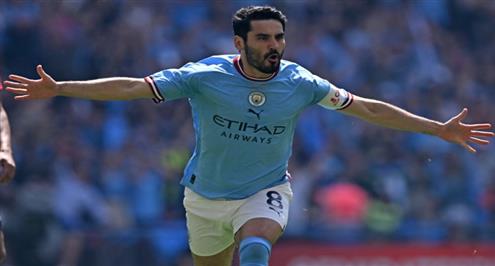 بعد 13 ثانية .. هدف مانشستر سيتي الأول أمام اليونايتد (جوندوجان)