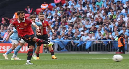 هدف مانشستر يونايتد الأول أمام السيتي (برونو فيرنانديز)