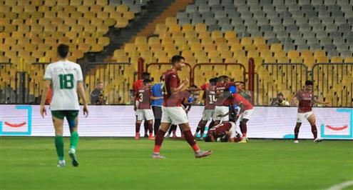 هدف مبكر.. محمد عنتر يسجل هدف سيراميكا الأول أمام المصري