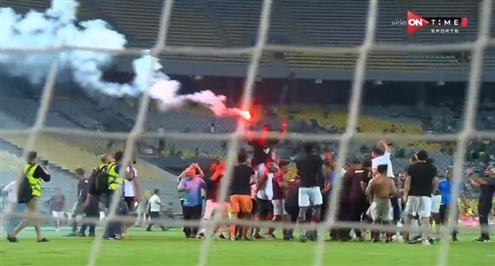 فرحة فريق سيراميكا كليوباترا بعد الفوز بكأس رابطة الأندية