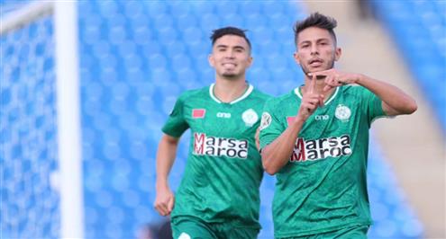 هدف يسري بوزق لاعب الرجاء من ركلة جزاء امام شباب بلوزداد