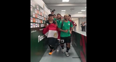 على أنغام سطلانة .. احتفال لاعبي منتخب مصر الأولمبي بعد التأهل لنهائي أمم أفريقيا تحت 23