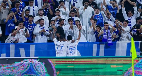 هدف الهلال الثالث أمام الرائد (سالم الدوسري)