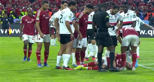 اعتداء لاعب اتحاد العاصمة على محمد عبد المنعم