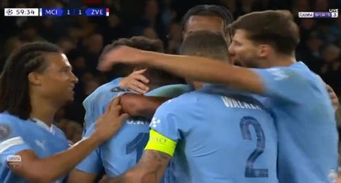 هدف مانشستر سيتي الثاني أمام سرفينا زافيزدا (ألفاريز)