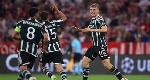 هويلوند يسجل أول أهدافه مع مانشستر يونايتد