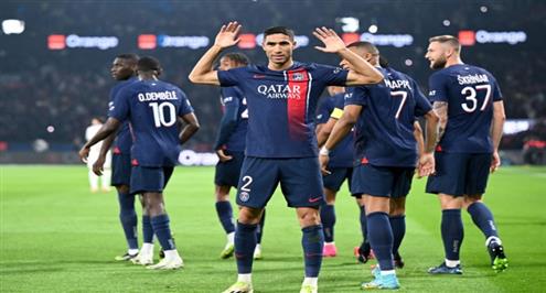 تسديدة رائعة.. هدف باريس سان جيرمان الأول أمام مارسيليا (أشرف حاكيمي)