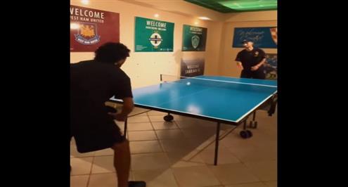 مباراة بنج بونج بين أحمد عبد القادر وحسين الشحات 