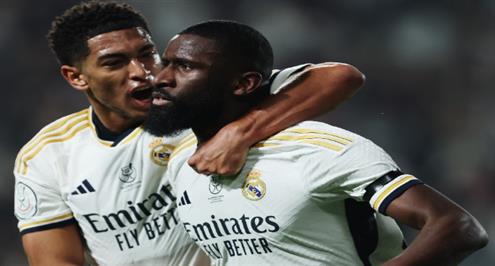 هدف ريال مدريد الأول أمام أتلتيكو (روديجير)