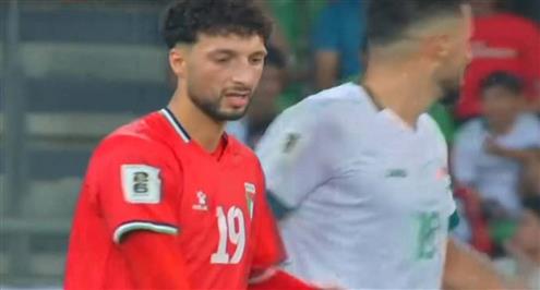 رأسية قوية من وسام أبو علي وتصدي حارس العراق