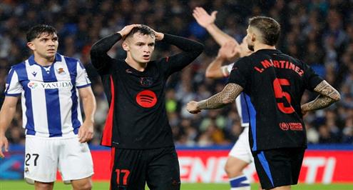 ملخص مباراة ريال سوسيداد وبرشلونة