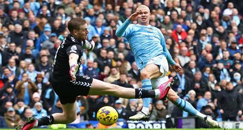 هدف مانشستر سيتي الثاني أمام ايفرتون (هالاند)