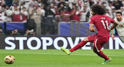 هدف قطر الثاني أمام الأردن (أكرم عفيف)