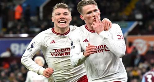 رأسية رائعة.. هدف مانشستر يونايتد الثاني أمام استون فيلا (ماكتومناي)