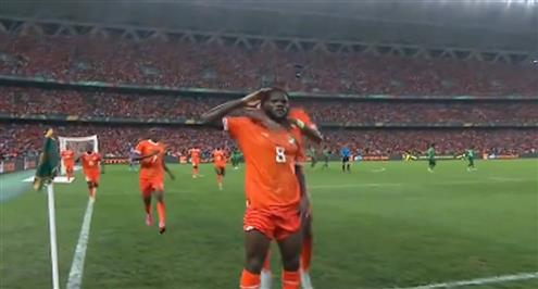 هدف كوت ديفوار الأول أمام نيجيريا