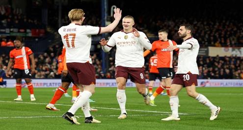 أهداف مباراة لوتون ومانشستر سيتي (2-6)
