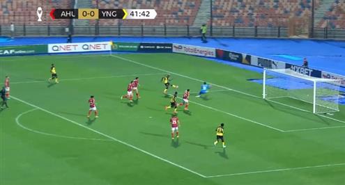 تصدى رائع من مصطفى شوبير أمام يانج أفريكانز 