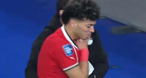 بكاء إمام عاشور بعد إصابته أمام نيوزيلندا