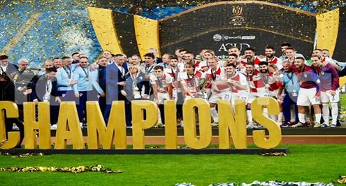 مراسم تتويج منتخب كرواتيا بكأس عاصمة مصر 