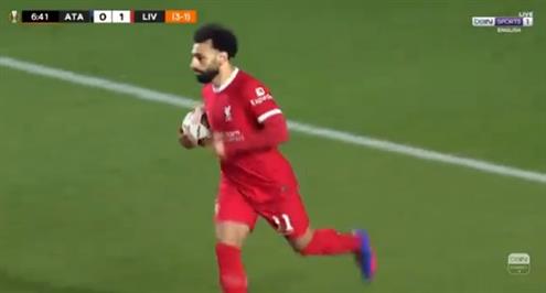 هدف ليفربول الأول أمام أتالانتا (محمد صلاح)