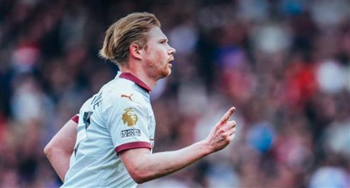 رائعة دي بروين .. هدف مانشستر سيتي الأول أمام كريستال بالاس