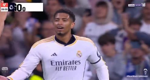 هدف ريال مدريد الأول أمام ألافيس (بيلينجهام)