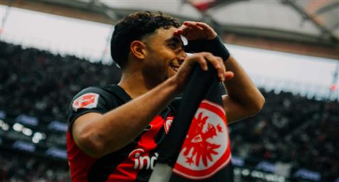 مرموش يسجل هدف فرانكفورت الثاني أمام لايبزيج