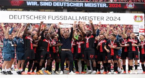 تتويج نادي باير ليفركوزن بطلا للدوري الألماني 