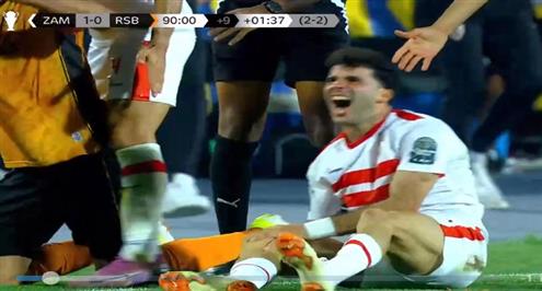 طرد حمزة الموساوي بعد تدخل عنيف على أحمد سيد زيزو 