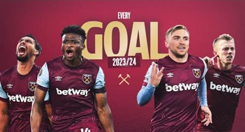 جميع أهداف وست هام يونايتد موسم 2023-2024