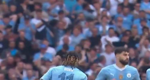 هدف مانشستر سيتي الأول أمام مانشستر يونايتد