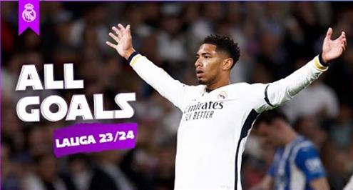 شاهد جميع أهداف ريال مدريد في الدوري الإسباني موسم 2023-2024