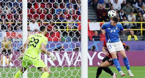 هدف إيطاليا الأول أمام ألبانيا