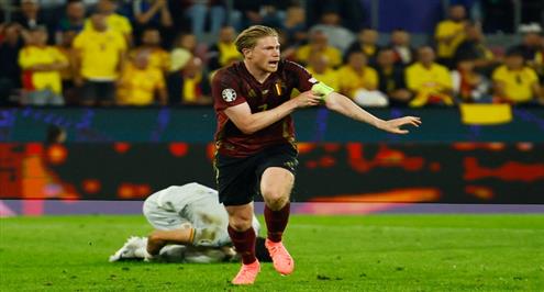 هدف بلجيكا الثاني أمام رومانيا (دي بروين)