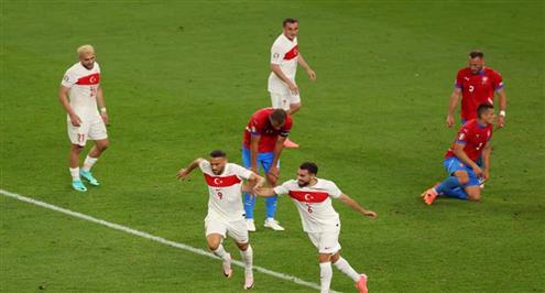 أهداف وملخص مباراة التشيك وتركيا