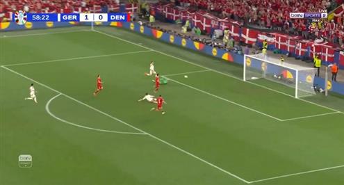 هدف ضائع من هافيرتز أمام الدنمارك
