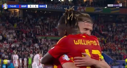 هدف إسبانيا الثالث أمام جورجيا (ويليامز)