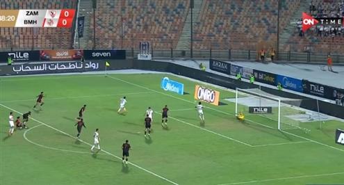 تسديدة قوية من مصطفى شلبي وانقاذ من حارس بلدية المحلة