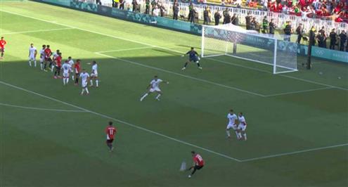 هدف ملغي لمنتخب مصر أمام المغرب