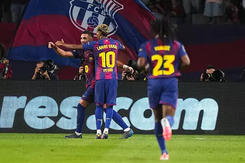 هدف برشلونة الأول أمام باريس سان جيرمان (فيران توريس)