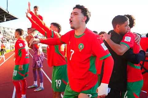 شاهد.. فرحة لاعبي المغرب بعد التأهل لنصف نهائي كأس العالم تحت 20 عاما