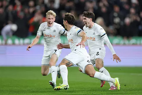 هدف سوانزي سيتي الأول أمام مانشستر سيتي (فرانكو)