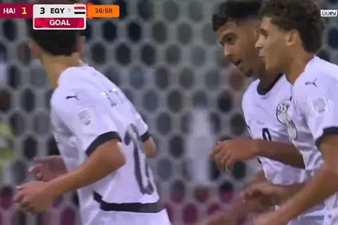 هدف منتخب مصر الثالث أمام هايتي ( حمزة عبد الكريم)