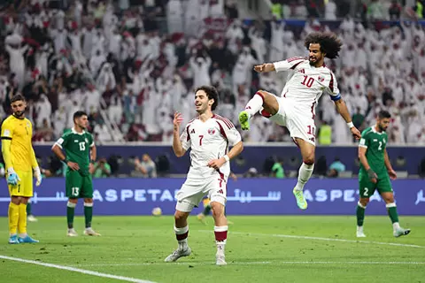 هدف قطر الأول أمام سوريا