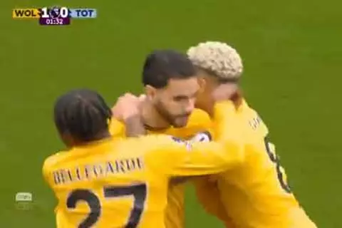 هدف وولفرهامبتون الأول أمام توتنهام (آيت نوري)