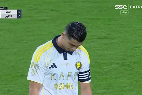 رونالدو يهدر ركلة جزاء في مباراة النصر والخليج