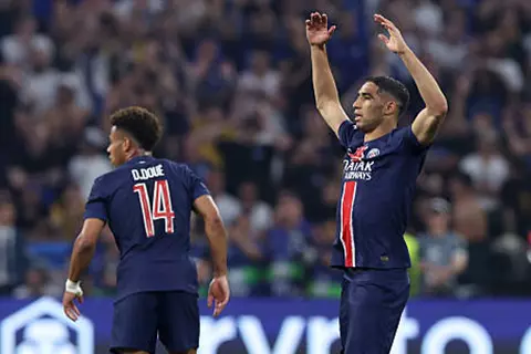 هدف باريس سان جيرمان الأول أمام إنتر