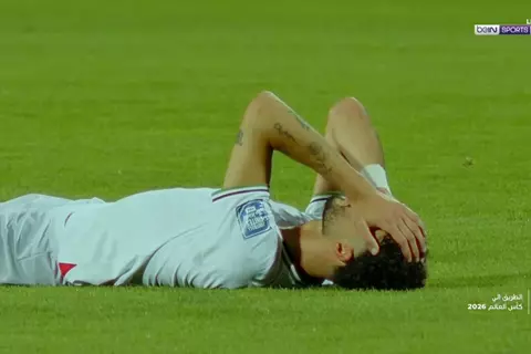 بكاء وحسرة وسام أبو علي بعد الخروج من تصفيات كأس العالم