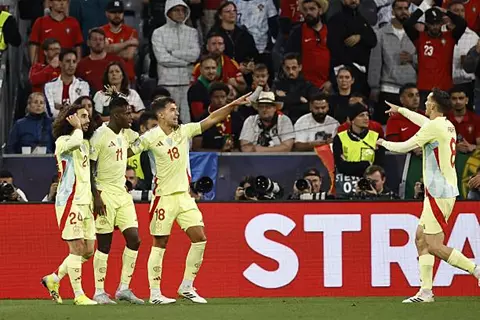 هدف إسبانيا الأول أمام البرتغال