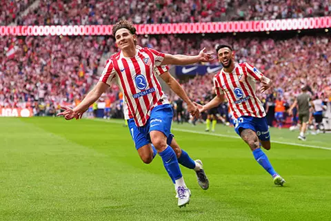 هدف أتلتيكو مدريد الرابع أمام ريال مدريد (ألفاريز)